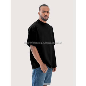 T-shirt en coton 100% de marque de luxe premium Fear Men, surdimensionné, personnalisé, hip-hop, avec logo brodé, tissu tricoté - Product Image 2