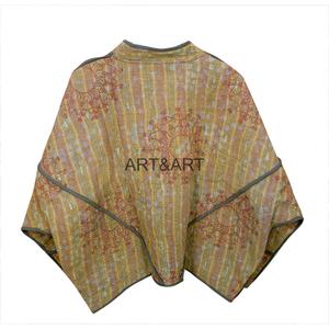 Perfect Gift Loved Ones Vintage Kantha Floral Luxury Handmade Indian Cotton <b>Quilted</b> Eco-Friendly Kimono Winter <b>Jackets</b> - Product Image 6