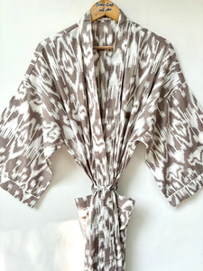 Camisón Kimono con Estampado de Dibujos Animados para Mujer, Suave y Transpirable, de Algodón, para Verano, Hecho a Mano, ODM, Cuello en V, Cintura Elástica - Product Image 5