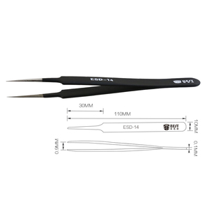 แหนบแยกขนตาเกรดผ่าตัด J2 สแตนเลสสตีล ปลายเรียบพิเศษ ป้องกันแม่เหล็ก สำหรับต่อขนตาแบบ 1:1 - Product Image 4