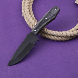 Cuchillo de Pescador Nórdico de Acero al Carbono con Recubrimiento en Polvo, Hoja Fija de Punta Caída, Grado Industrial, Mango de Madera Pakka, OEM Personalizado - Product Image 3