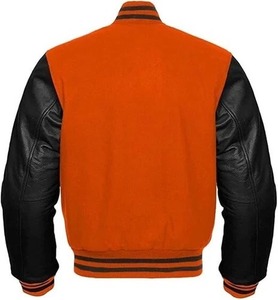 Premium Wool Varsity <b>Jacket</b> Classic Letterman Style with <b>Leather</b> Sleeves Customizable for <b>Men</b> & Women - Product Image 4