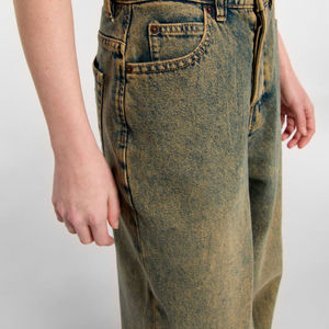 Pantalones Vaqueros de Moda con Diamantes para Mujer, Cintura Alta, Corte Recto, con Pedrería, Ropa Casual, Proveedor Directo de Fábrica, pantalones de mujer - Product Image 4