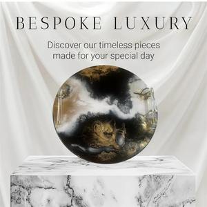 Plateau décoratif en résine fait main, disponible en plusieurs couleurs, de forme ronde, pour la décoration de la maison, plateau en résine de haute qualité, provenant d'Inde. - Product Image 3