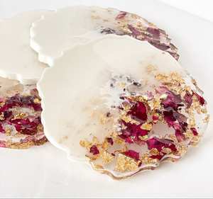 High Quality Resin Coaster Set For Luxury Home Decor And <b>Table</b> <b>Protection</b> - Product Image 1