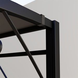 Tettoia a scomparsa per giardino e Patio con parasole e schermo per Privacy - Product Image 4