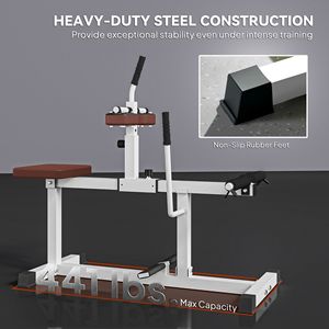 Attrezzo Fitness Regolabile in Acciaio per Calf Raise con Carico a Perno, per Allenamento della Forza delle Gambe, Attrezzatura da Palestra Marrone - Product Image 6