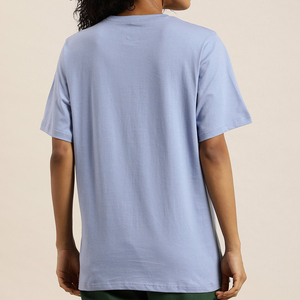 Ladies Embroidered T Shirt Custom Logo Cotton Loose Fit Oversized Streetwear Casual Tee Manufacturer - Product Image 2