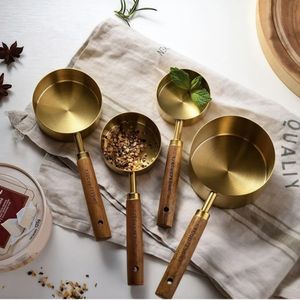 Tazas Medidoras de Cobre Puro de Grado Alimenticio con Mango de Madera, Herramientas de Medición para Cocina y Repostería, Proveedor Mayorista para Exportación - Product Image 6
