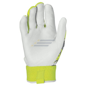 Gants de frappeur de baseball professionnels en cuir bleus, rembourrés, avec fermeture auto-agrippante, unisexes, pour adultes, légers et à séchage rapide - Product Image 6