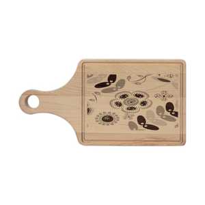 เขียงไม้แกะสลักลายผีเสื้อและดอกไม้  แผ่นไม้ไผ่สำหรับเสิร์ฟ - Product Image 4