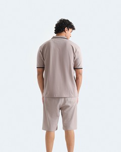 Pantalones Cortos Bermuda Casuales de Verano con Textura - 100% Algodón Satinado Transpirable con Patrón Liso - Product Image 5