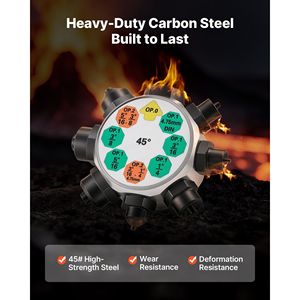 Kit Profesional de Herramientas para Abocardar Doble Burbuja a 45 Grados, 3/16" 1/4" 5/16" 3/8", para Líneas de Freno de Cobre y Aluminio - Product Image 4