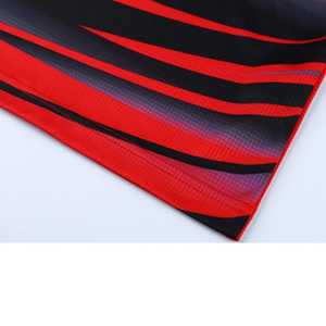 Conjunto de Camiseta de Fútbol a Rayas Rojas y Negras para Hombre, Manga Corta, Poliéster que Absorbe la Humedad, Ropa Deportiva para Todas las Temporadas, Corte Regular para Adultos - Product Image 3