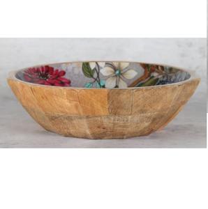 Tazón de Madera Esmaltado de Calidad Superior para Servir Frutas y Ensaladas, Tazón de Madera Personalizado para Mezclar a un Precio Accesible - Product Image 1