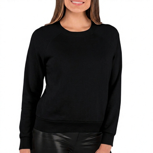 Sudadera de Mujer, Cuello Redondo, Manga Raglán, Color Gris Oscuro, Corte Regular - Product Image 2