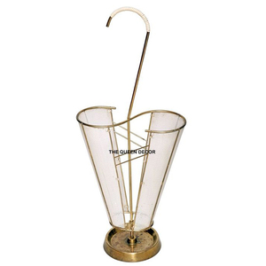 Nuevo y Elegante Soporte para Paraguas de Acero Metálico con Forma Cuadrada, Acabado Negro Antiguo, Diseño Zig Zag, para Habitaciones de Hotel y Restaurantes - Product Image 3