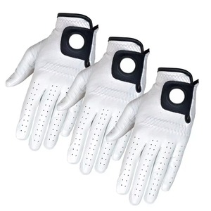 Adult Breathable Light <b>Weight</b> Long Lasting Durable Hand Sports Cabretta White Golf <b>Gloves</b> Genuine Leather Hand Grips - Product Image 2