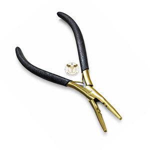 Pinzas Profesionales para Extensiones de Cabello, Removedor de Queratina, Herramienta para Extensiones de Cabello con Anillos Micro y Nano, Acero Inoxidable, Chapado en Oro - Product Image 3