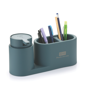 Stylish pen holder organizer with multipurpose storage compartments for workspace home office <b>study</b> <b>table</b> - Product Image 4