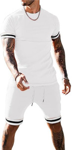 Camiseta Blanca Premium de Manga Corta para Hombre, Cuello Redondo, Transpirable, Ligera, Estilo Urbano, con Logotipo Estampado en la Parte Delantera, para Verano - Product Image 2