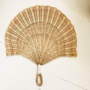 Odern-ventilador de mimbre de mano fácil de usar, ventiladores decorativos montados en la pared para casa de granja, soporte de personalización - Product Image 2