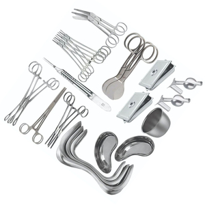 Kit chirurgical orthopédique : Ensemble d'instruments avec forceps manuels, rétracteur, plateau, détartreur et ciseaux en acier inoxydable - Product Image 3