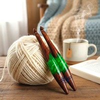Aiguilles à crocheter en résine écologiques, faites à la main, de qualité supérieure, conçues pour une prise en main confortable et des résultats de tricotage de haute efficacité