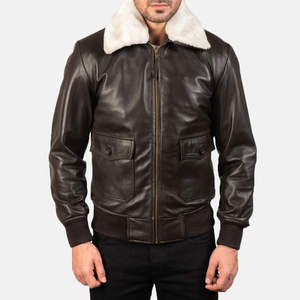 Blouson en cuir pour homme Clean Finish Premium, toucher doux, imperméable, écologique, style urbain décontracté pour l'hiver - Product Image 4