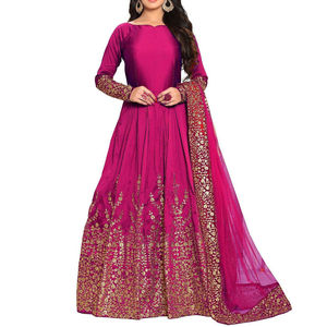 Lehenga Choli rose pour femme, broderie dorée, longueur ras du sol, tenue traditionnelle indienne pour mariage, protection solaire toutes saisons - Product Image 5