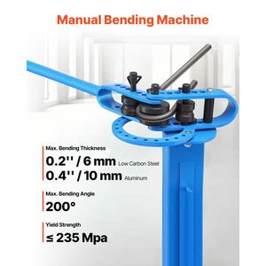 Piegatubi Manuale Professionale per Impieghi Gravosi a 200 Gradi con 14 Matrici, Strumento HVAC per Tubi in Rame, Alluminio e Ferro - Product Image 2