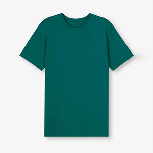 Conjunto de Camiseta y Pantalones Cortos de Algodón de Color Verde Sólido para Hombre, Cuello Redondo, Ropa Casual de Verano, Tejido Transpirable - Product Image 6