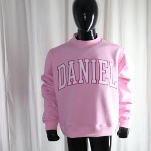 Sudadera de Cuello Alto DANIEL PINK 100% BLANCA con Apliques Bordados, Sudadera de Cuello Ancho CLUSH SPORTS - Product Image 2