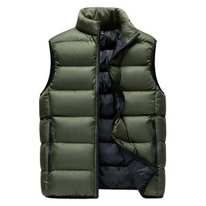 Custom Logo <b>Packable</b> Puffer Padded Vest Men's Lightweight Duck Down Breathable Bubble Sleeveless <b>Jacket</b> Winter Wear - Product Image 2
