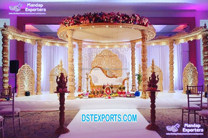 Ajanta Ellora diseño boda madera Mandap hermosa boda interior madera Mandap increíble Mandap para bodas DEL SUR DE LA India - Product Image 5