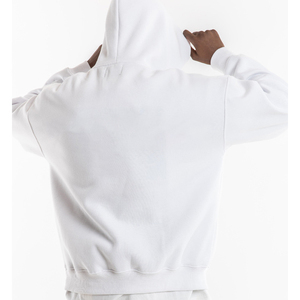 Sweat à capuche épais en molleton 100 % coton de qualité supérieure pour homme, coupe oversize, avec logo personnalisé, style streetwear, pull uni pour homme - Product Image 2