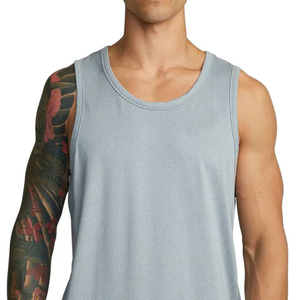 Débardeur pour homme grande taille, sans manches, en coton et fibre de bambou, tricoté, col rond, décontracté, pour le fitness - Product Image 6