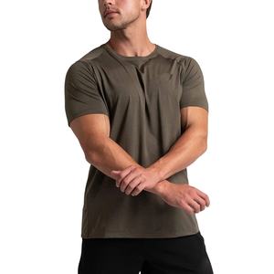 เสื้อยืดฟิตเนสสำหรับผู้ชายเสื้อออกกำลังกายสีพื้นสำหรับ2026ฟิตเนสวิ่งออกกำลังกายในยิมขายส่ง - Product Image 2