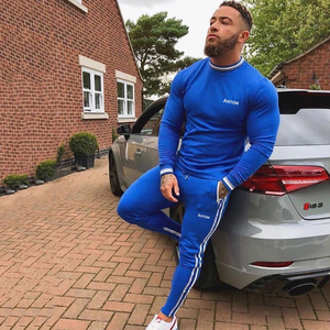 Top Selling Men Clothing Blank Tracksuits Custom Logo 100%cotton Men Cozy Lounge wear <b>Set</b> Crewneck Sweatshirt amp elastic Waist - Product Image 4