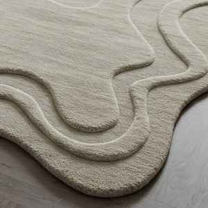 Tapis KNOT RUG fait main, tufté à la main, de haute qualité, motif irrégulier moderne, respectueux de l'environnement, pour salon, chambre d'enfants, hôtels, bureau - Product Image 2