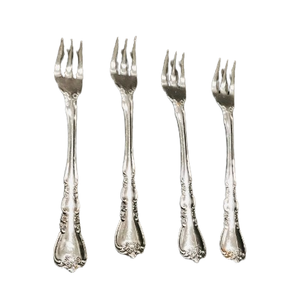 Cuchara y Tenedor Metálicos Plateados para Servir Ensaladas en el Hogar, con Mangos de Metal, de la India, Cuchara y Tenedor para Postre - Product Image 4