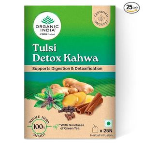 Organic India <b>Tulsi</b> Detox Kahwa 25 <b>Tea</b> Bags Helps Improve Digestion & Detoxification Rich in Antioxidants Made with <b>Tulsi</b> - Product Image 1
