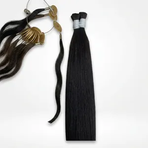 Extensiones de Cabello Humano Natural Negro Largo, Base de Seda Transparente HD, Cabello Virgen 100% Sin Procesar, Tamaño Personalizable - Product Image 4