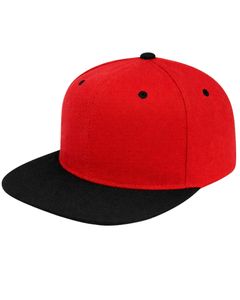 Customized Red Black <b>Flat</b> Brim Snapback <b>Cap</b> For Men Women Adjustable Cotton Baseball Hat Casual Streetwear Premium Quality - Product Image 1
