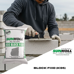 Mortero de unión para bloques finos BLOCK FIXO (K-05), adhesivo para bloques AAC modificado con polímeros, fórmula de unión de cemento de alta resistencia para hormigón - Product Image 3