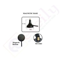 ETEILY Fabriqué en Inde Antenne magnétique à ressort à polarisation verticale 433 MHz 8 dBi Câble RG174 (L-3Mtr) + pour connecteur mâle 140 mm