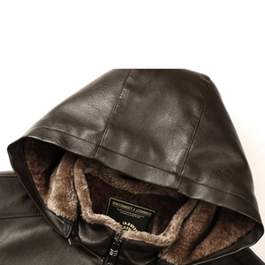 Wholesale 2026 <b>Men's</b> Premium Quality Solid Leather <b>Jacket</b> New Fashionable Design Waterproof Breathable Sheep <b>Fur</b> Lining - Product Image 5
