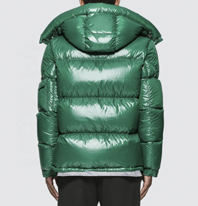 Blouson de moto pour homme en cuir véritable vert, écologique, avec doublure bleue en polyester, rembourré, coupe-vent, décontracté - Product Image 3