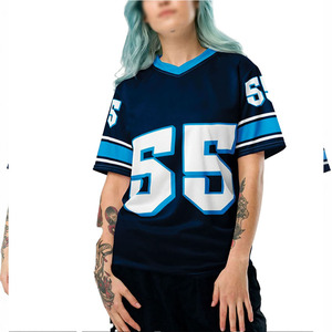Maillot de football américain sublimé personnalisé, impression sur maillot de football personnalisé, t-shirt d'équipe de football rétro 100% polyester unisexe OEM - Product Image 3
