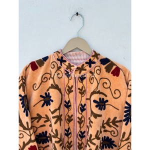 Women's Velvet Jacket <b>Coat</b> Handmade Suzani Embroidery Jacket With Inside Cotton Lining Boho Chic Jacket Overcoat - Product Image 4